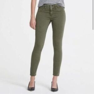 AG ADRIANO GOLDSCHMIED Legging Ankle Super Skinny Green Denim Jeans 29